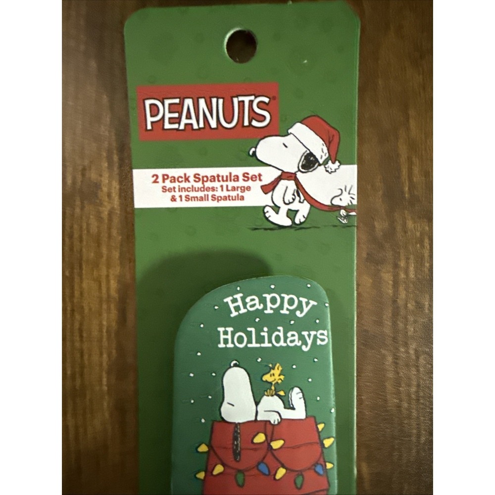 Peanuts Snoopy Spatula Kitchen Set Christmas Happy Holidays - 2 Pack‎ - Picture 4 of 7